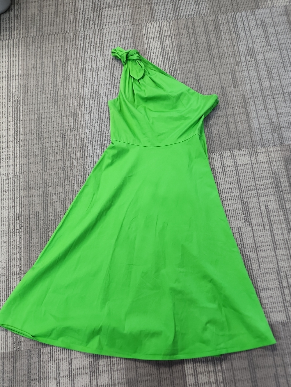 kate spade Bright Green One-Shoulder A-Line Dress FIts Small